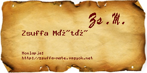 Zsuffa Máté névjegykártya