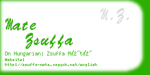 mate zsuffa business card